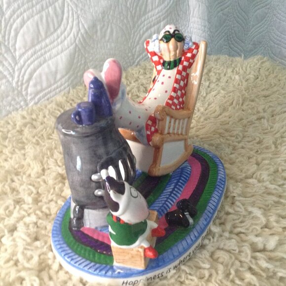 Vtg. Signed Maxine/Floyd Rocking Chair T-light Holder; Nostalgic, Funny, Iconic - Picture 4 of 9